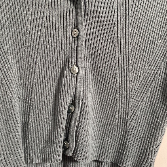 H&M front button up sweater, size xs, blue knit sweater - Picture 2 of 4